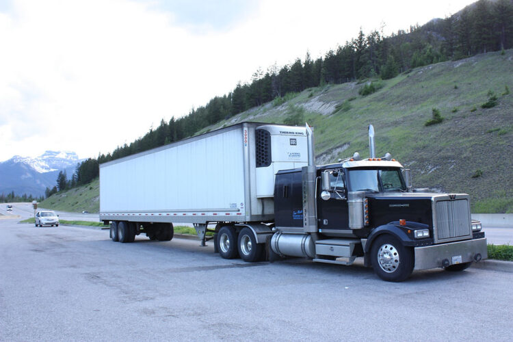 truck on the side of a road