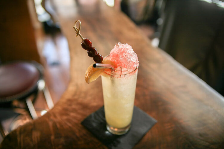 tropical drink on the table