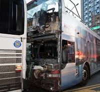 Bus crash scene in New York Bus crash scene in New York