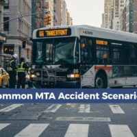 Bus crash scene in New York Bus crash scene in New York