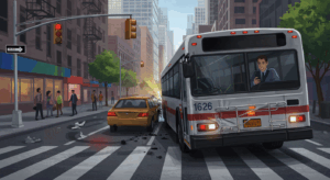 MTA bus accident aftermath in New York