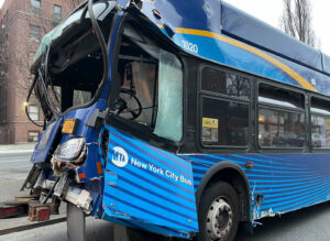 MTA bus accident aftermath in New York