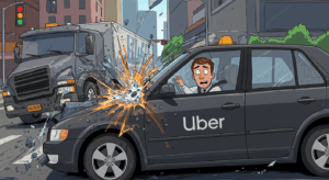 Uber driver injured in Queens after being hit by a delivery truck